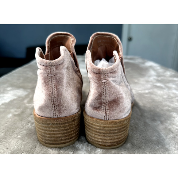 Dolce Vita Mauve Pink Blush Velvet Ankle Boots Booties Womens Size 8 Boho - Picture 4 of 7